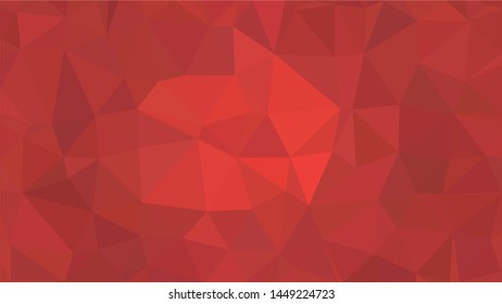 Red polygonal illustration background. Low poly style.