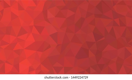 Red polygonal illustration background. Low poly style.