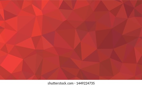 Red polygonal illustration background. Low poly style.