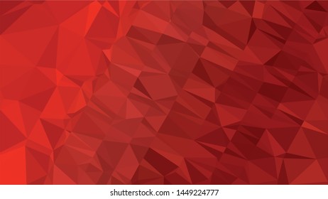 Red polygonal illustration background. Low poly style.
