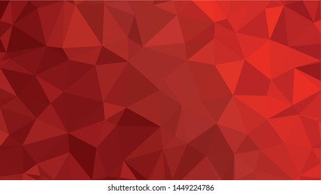 Red polygonal illustration background. Low poly style.