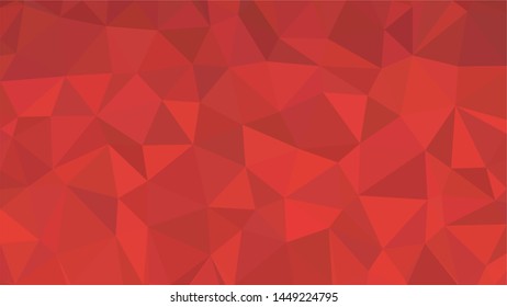 Red polygonal illustration background. Low poly style.
