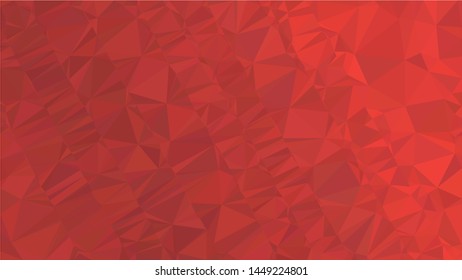 Red polygonal illustration background. Low poly style.