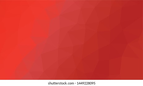 Red polygonal illustration background. Low poly style.
