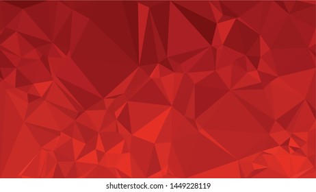 Red polygonal illustration background. Low poly style.