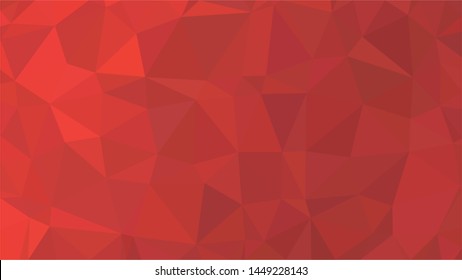 Red polygonal illustration background. Low poly style.