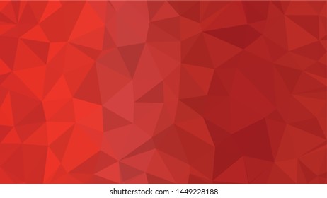 Red polygonal illustration background. Low poly style.