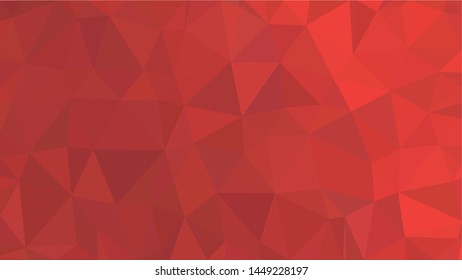 Red polygonal illustration background. Low poly style.