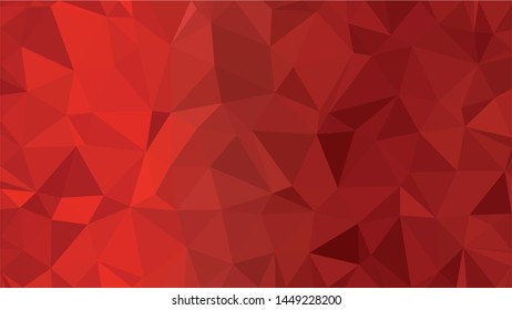 Red polygonal illustration background. Low poly style.