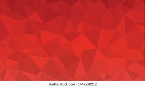 Red polygonal illustration background. Low poly style.