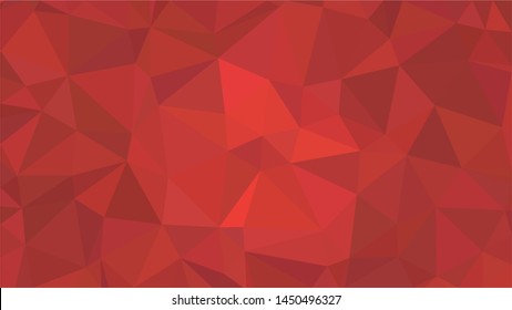Red polygonal illustration background. Low poly style.