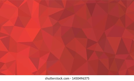 Red polygonal illustration background. Low poly style.