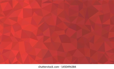 Red polygonal illustration background. Low poly style.