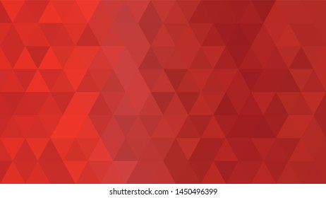 Red polygonal illustration background. Low poly style.