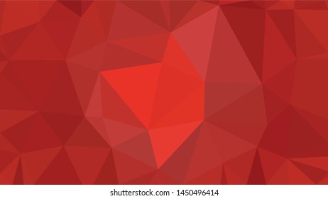 Red polygonal illustration background. Low poly style.