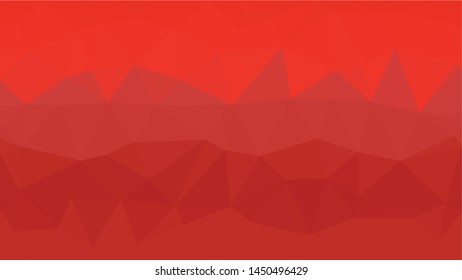 Red polygonal illustration background. Low poly style.