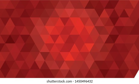 Red polygonal illustration background. Low poly style.