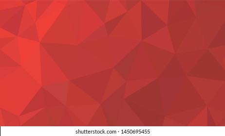 Red polygonal illustration background. Low poly style.