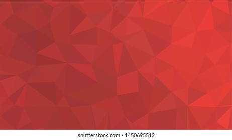 Red polygonal illustration background. Low poly style.