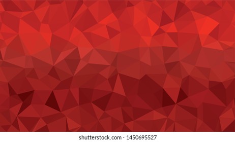 Red polygonal illustration background. Low poly style.