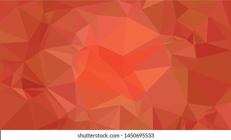 Red polygonal illustration background. Low poly style.
