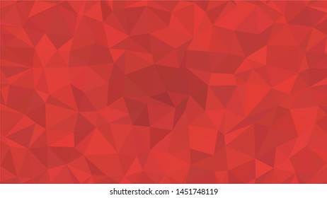 Red polygonal illustration background. Low poly style.