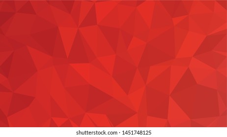 Red polygonal illustration background. Low poly style.