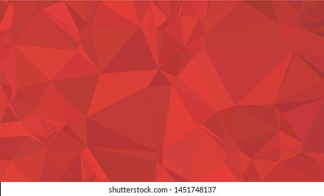 Red polygonal illustration background. Low poly style.