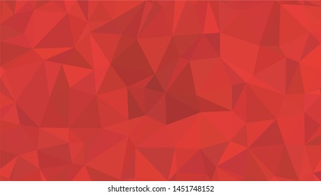 Red polygonal illustration background. Low poly style.