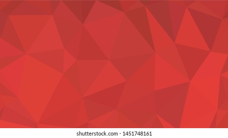 Red polygonal illustration background. Low poly style.