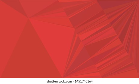 Red polygonal illustration background. Low poly style.