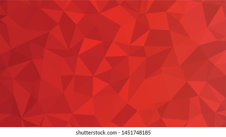 Red polygonal illustration background. Low poly style.