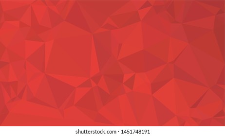 Red polygonal illustration background. Low poly style.