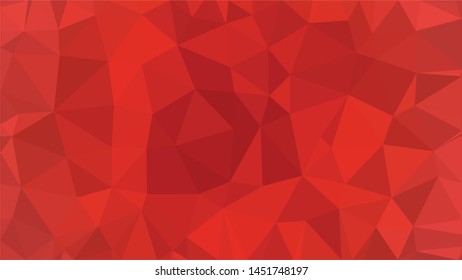 Red polygonal illustration background. Low poly style.
