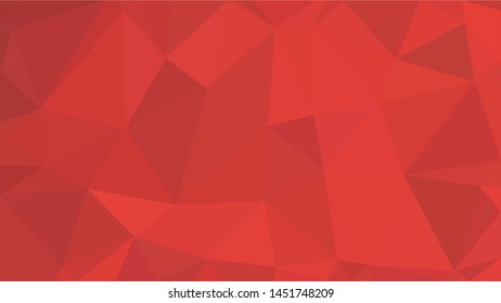 Red polygonal illustration background. Low poly style.