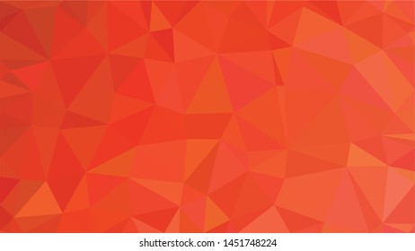 Red polygonal illustration background. Low poly style.