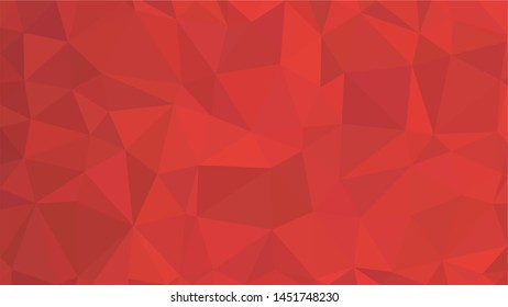 Red polygonal illustration background. Low poly style.