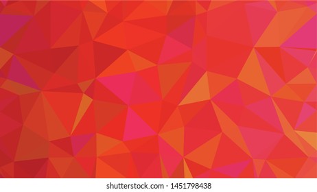 Red polygonal illustration background. Low poly style.