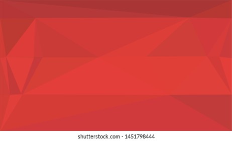 Red polygonal illustration background. Low poly style.