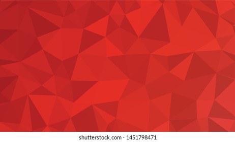 Red polygonal illustration background. Low poly style.