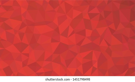 Red polygonal illustration background. Low poly style.