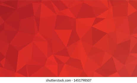 Red polygonal illustration background. Low poly style.