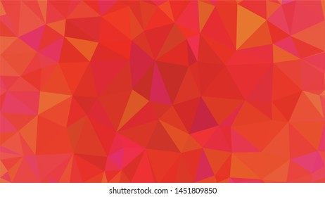 Red polygonal illustration background. Low poly style.