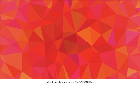 Red polygonal illustration background. Low poly style.