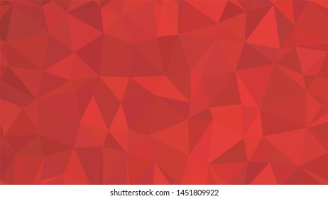 Red polygonal illustration background. Low poly style.