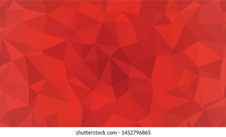 Red polygonal illustration background. Low poly style.