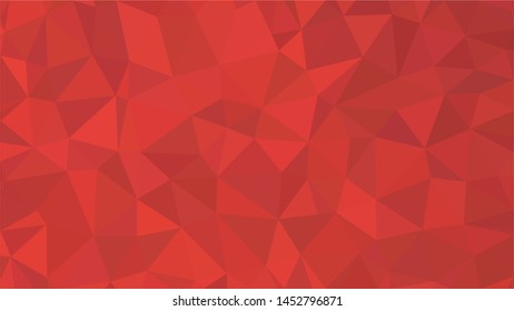 Red polygonal illustration background. Low poly style.