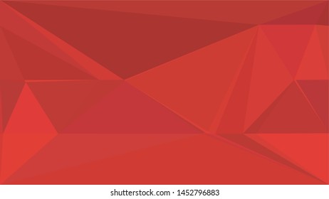 Red polygonal illustration background. Low poly style.