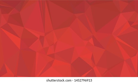 Red polygonal illustration background. Low poly style.