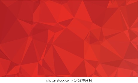 Red polygonal illustration background. Low poly style.